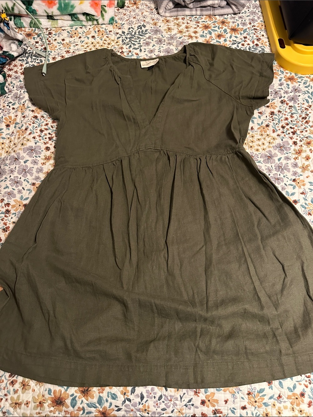 Green Linen Dress